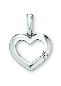 ONE ELEMENT Damen Ketten-Anhänger "Zirkonia Herz Herz Anhänger aus 925 Silber", Silber 925 (Sterlingsilber), silber, Silber 925 (Sterlingsilber),
