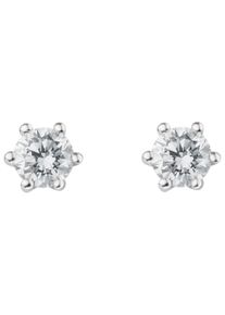 ONE ELEMENT Damen Paar Ohrhänger "0.25 ct Diamant Brillant Ohrringe Ohrstecker", Damen, 0,25 ct, Weißgold 585-Gold-Diamanten, silber, Weißgold 585,