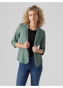 Véro Moda VERO MODA Damen Kurzblazer "VMJESMILO 3/4 LOOSE BLAZER WVN GA NOOS", grün, modisch, Gr. XL, unifarben, Web, Obermaterial: 55% Viskose, 45% Leinen,