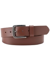 Levi's LEVI'S Damen Ledergürtel "SEINE METAL GÜRTEL", braun, casual,modisch, Gr. 120, Leder, Gürtel, ADLER POINT METAL BELT