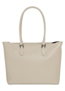 CLUTY Damen Shopper, beige, Leder, unifarben, leicht glänzend, Taschen, echt Leder, Made in Italy