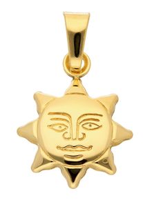 Adelia´s ADELIA ́S Damen Ketten-Anhänger "333 Gold Anhänger Sonne", Gold, gold, Gold, Schmuckanhänger, Goldschmuck für Damen