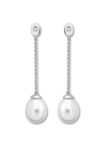 ONE ELEMENT Damen Paar Ohrhänger "Zirkonia Ohrringe Ohrhänger aus 925 Silber", Damen,mit Zirkonia, Silber 925 (Sterlingsilber)-Perlen, silber, Silber