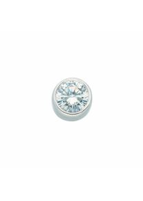 Adelia´s ADELIA ́S Damen Ketten-Anhänger "585 Weißgold Anhänger Ø 7 mm", mit Zirkonia, Gold, silber, Gold, Schmuckanhänger, mit Zirkonia Goldschmuck für Damen