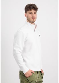 Herren Sweater "Alpha Industries Men - Sweatshirts Half Zip Sweatshirt SL", weiß, Gr. XXL, Alpha Industries, Obermaterial: 80% Baumwolle, 20%