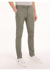 Tommy Hilfiger Herren Chinohose "CHINO BLEECKER PRINTED STRUCTURE", grau, casual, Gr. 40, Web, Obermaterial: 97% Baumwolle, 3% Elasthan, Hosen