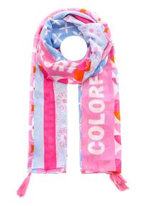 Zwillingsherz Damen Modeschal "Schal "Colorful Mind"", pink, modisch, Obermaterial: 100% Viskose, Modetücher, mit farbigem Mustermix und Tasseln