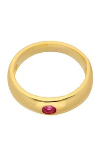 Adelia´s ADELIA ́S Damen Ketten-Anhänger "333 Gold Anhänger Taufring Ø 11,2 mm", Gold, rot, Gold, Schmuckanhänger, mit Rubin Goldschmuck für Damen