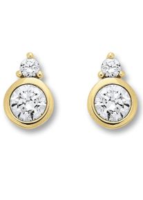 ONE ELEMENT Damen Paar Ohrhänger "Zirkonia Ohrringe Ohrstecker aus 333 Gelbgold", Damen,mit Zirkonia, Gelbgold 333-Gold, gold, Gelbgold 333, Gold,