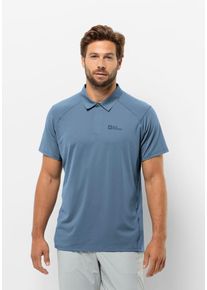 Jack Wolfskin Herren Poloshirt "PRELIGHT CHILL POLO M", blau, Gr. S, 1. OBERSTOFF: 87% POLYESTER, 13% ELASTHAN; Futter: 100% POLYESTER, Shirts