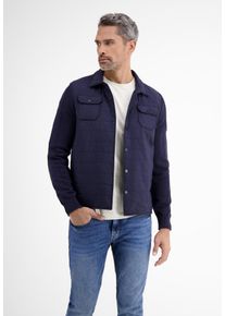 Lerros Herren Strickjacke "Lerros Strickjacke mit Nylon-Steppoptik", blau, Gr. XL, 50% Baumwolle, 50% Polyester, Strickjacken