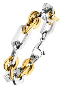 Jobo Armband "Statement", Edelstahl, bunt, Edelstahl, Armbänder, Edelstahl Bicolor-Optik 20-22 cm