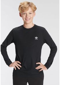 Kinder Langarmshirt "LONGSLEEVE", schwarz-weiß, sportlich, Gr. 128, adidas originals, Obermaterial: 100% Baumwolle, Shirts