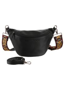 Kangaroos Damen Bauchtasche, schwarz, Lederimitat, Taschen, Schultertasche, Umhängetasche, Handtasche Damen
