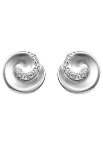 Jobo Damen Paar Ohrstecker, Silber 925 (Sterlingsilber), silber, Silber 925 (Sterlingsilber), Ohrringe, 925 Silber mit 12 Zirkonia