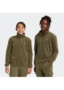 Kinder Fleecepullover "POLAR FLEECE HZ", grün, sportlich, Gr. 146, adidas originals, Obermaterial: 100% Polyester, Sweatshirts