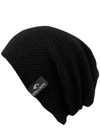 Chillouts Damen Beanie "Osaka Hat", schwarz, casual,modisch,sportlich, unifarben, Strick, Baumwolle, Mützen, mit tollem Strickmuster und leichter