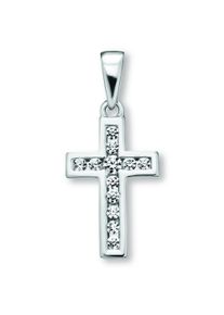 ONE ELEMENT Damen Ketten-Anhänger "Zirkonia Kreuz Anhänger aus 925 Silber", Silber 925 (Sterlingsilber), silber, Silber 925 (Sterlingsilber),