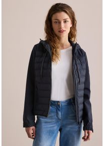 Cecil Damen Steppjacke, blau, casual, Gr. XXL, unifarben, Stoff, Obermaterial: 100% Polyester; Ärmel und Kapuze: 92% Polyester, 8% Elasthan; Futter: