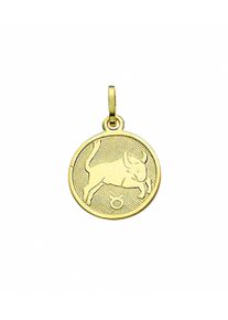 Adelia´s ADELIA ́S Damen Ketten-Anhänger "Damen & Herren 333 Gold Sternzeichen Anhänger Stier Ø 11,8 mm", Damen, Stier, Gelbgold 333-Gold, gold, Gelbgold 333,