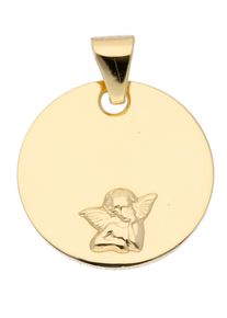 Adelia´s ADELIA ́S Damen Ketten-Anhänger "585 Gold Anhänger Amor Ø 12 mm", Gold, gold, Gold, Schmuckanhänger, Goldschmuck für Damen