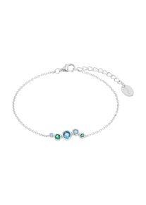 s.Oliver Damen Armband "2039703", Silber 925 (Sterlingsilber)silberfarben, blau, grün, türkis, blau, grün, türkis, Silber 925 (Sterlingsilber),