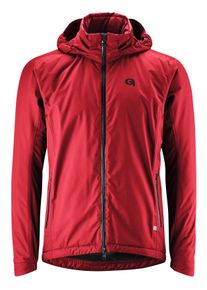 Gonso Herren Fahrradjacke "Save Jacket Therm M", rot, Gr. S, 100% Polyester, Jacken, Herren Regenjacke wind- und wasserdicht, Radjacke mit Kapuze