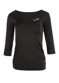 WINSHAPE Damen 3/4-Arm-Shirt "figurbetontes ¾-Arm Shirt AET107", schwarz, Gr. XXL, 80% Polyester, 20% Elasthan, Shirts, Skinny Fit