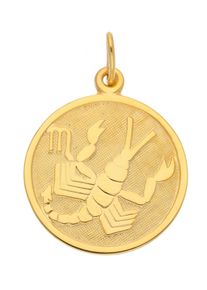 Adelia´s ADELIA ́S Damen Ketten-Anhänger "333 Gold Sternzeichen Anhänger Skorpion Ø 16 mm", Skorpion, Gold, gold, Gold, Schmuckanhänger, Goldschmuck für Damen