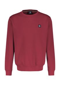 Lerros Herren Sweatshirt "Lerros Urbaner Sweatshirtstyle, weiche Haptik", rot, Gr. S, 50% Baumwolle, 50% Polyester, Sweatshirts