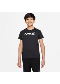 Nike Kinder T-Shirt "Pro Dri-FIT Big Kids' (Boys') Short-Sleeve Top", schwarz, sportlich, Gr. XS, Obermaterial: 92% Polyester, 8% Elasthan, Shirts