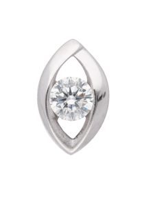 Adelia´s ADELIA ́S Damen Ketten-Anhänger "333 Weißgold Anhänger", mit Zirkonia, Gold, silber, Gold, Schmuckanhänger, mit Zirkonia Goldschmuck für Damen