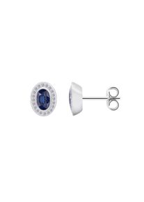 ONE ELEMENT Damen Paar Ohrhänger "0,10 ct Diamant Brillant Safir Ohrringe Ohrstecker", Damen, 0,1 ct mit Diamant, Weißgold 585-Gold-Diamanten,