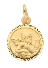 Adelia´s ADELIA ́S Damen Ketten-Anhänger "585 Gold Anhänger Amor Ø 10 mm", Gold, gold, Gold, Schmuckanhänger, Goldschmuck für Damen