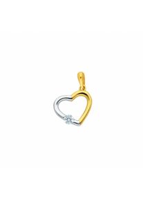 Adelia´s ADELIA ́S Damen Ketten-Anhänger "333 Gold Anhänger Herz", Gold, gold, Gold, Schmuckanhänger, mit Zirkonia Goldschmuck für Damen