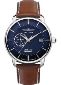 Zeppelin Herren Automatikuhr "Atlantic Automatic", braun, Armbanduhren, Armbanduhr, Herrenuhr, Datum, Lederarmband, Made in Germany