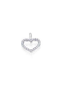 ONE ELEMENT Damen Ketten-Anhänger "0,15 ct Diamant Brillant Anhänger aus 585 Weißgold", 0,15 ct mit Diamant, Weißgold 585-Gold-Diamanten, silber,