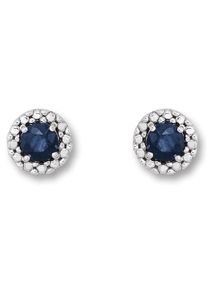 ONE ELEMENT Damen Paar Ohrhänger "Safir Ohrringe Ohrstecker aus 333 Weißgold", Damen, Weißgold 333-Gold, silber, Weißgold 333, Gold, Ohrringe,