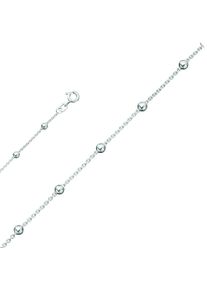 ONE ELEMENT Damen Fußkette "Kugeln Fußkettchen aus 925 Silber 25 cm Ø 1,30 mm mm", Silber 925 (Sterlingsilber), silber, Silber 925 (Sterlingsilber),