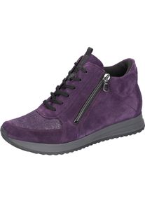 Waldläufer WALDLÄUFER Damen Schnürboots "H-VICKY-Soft", Gr. 7, lila, Veloursleder, Textil, unifarben, sportlich, Schuhe, Komfortschuh, Keilabsatz, Orthotritt,