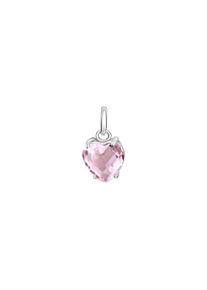 Vivance Damen Ketten-Anhänger "925/- Sterling Silber rhodiniert Herz", ONE-SIZE, Silber 925 (Sterlingsilber), 0,5 g, weiß, Silber 925