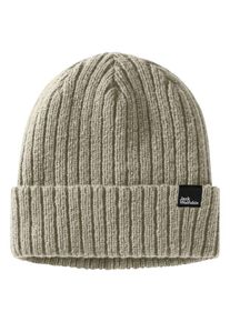 Jack Wolfskin Damen Beanie "CUSHY BEANIE", beige, Gr. M, Hauptmaterial: 55% Polyester recycled, 45% Polyester, Mützen