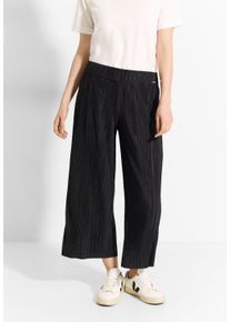 Cecil Damen Culotte, schwarz, casual, Gr. XXL, unifarben, Stoff, 100% Polyester, Hosen, High Waist