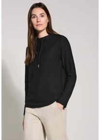Cecil Damen Langarmshirt, schwarz, casual, Gr. XS, unifarben, Stoff, 60% Viskose, 35% Polyester, 5% Elasthan, Shirts, aus strecthigem Viskosematerial