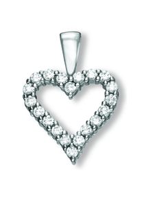 ONE ELEMENT Damen Ketten-Anhänger "Zirkonia Herz Herz Anhänger aus 925 Silber", Silber 925 (Sterlingsilber), silber, Silber 925 (Sterlingsilber),