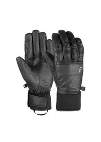Reusch Damen Skihandschuhe "Cooper Touchscreen-kompatibel", schwarz, casual, Gr. 7,5, unifarben, 60% Polyester, 40% Ziegenleder, Handschuhe, mit