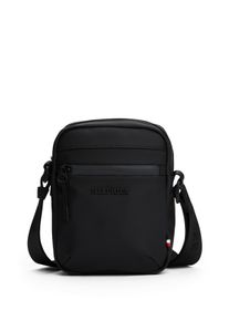 Tommy Hilfiger Damen Umhängetasche "TH TPU MINI REPORTER", schwarz, Lederimitat, unifarben, Taschen, Schultertasche, Crossbag mit Rückenfach