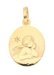 Adelia´s ADELIA ́S Damen Ketten-Anhänger "333 Gold Anhänger Amor", 0.005 ct VVS = sehr sehr kleine Einschlüsse, Gold, gold, Gold, Schmuckanhänger, mit Diamant