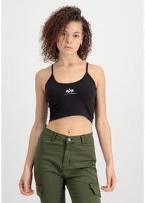 Damen Muscleshirt "Alpha Industries Women - Tanks Basic Crop-Top SL Women", schwarz, Gr. XL, Alpha Industries, Obermaterial: 95% Baumwolle, 5%