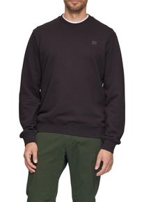 s.Oliver Herren Sweatshirt, lila, casual, Gr. M, unifarben, Sweatware, Obermaterial: 70% Baumwolle, 30% Polyester, Sweatshirts, mit Logo Stickerei
